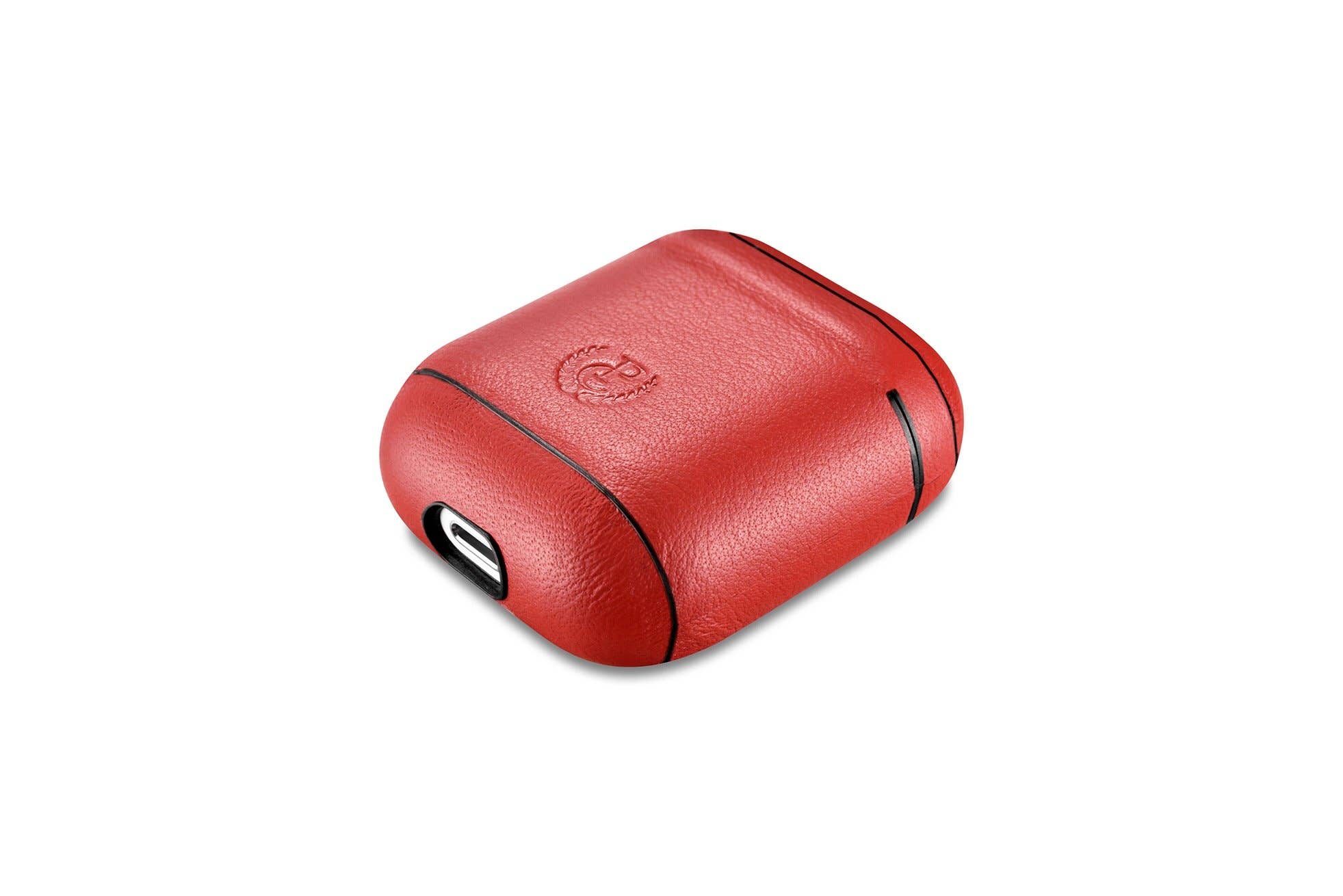 CairPods - Vendita all'ingrosso Custodia per auricolari/cuffie - Unisex - Custodia per AirPods 1 e 2 in pelle premium Napa - rossa2