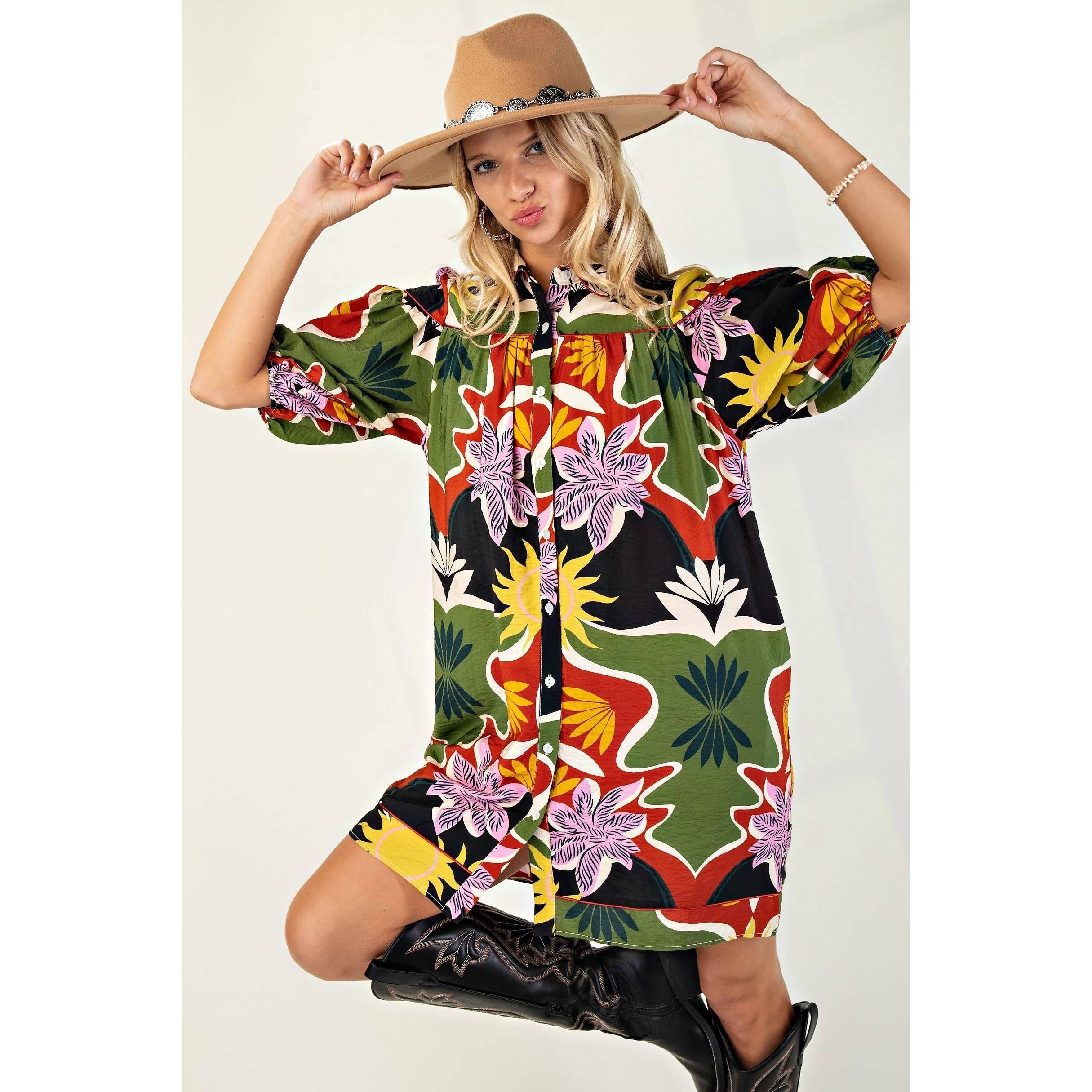 STYLE USA - Vendita all'ingrosso Vestito - Donna - Mini abito con stampa0