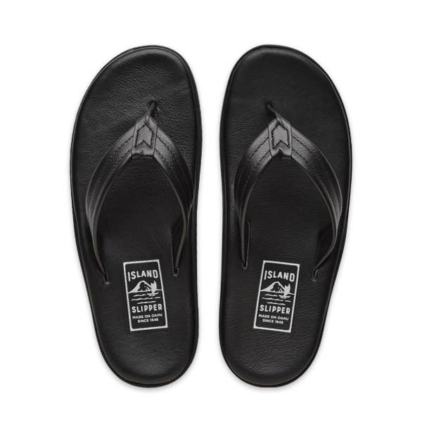 Cuir noir classique pour la vente par Island Slipper