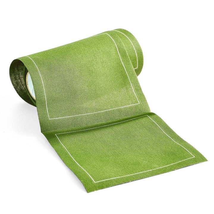 Cotton Cocktail Napkin Roll: Olive (Warm Green) for wholesale by Table Theory (Formerly Toasting with Tara)