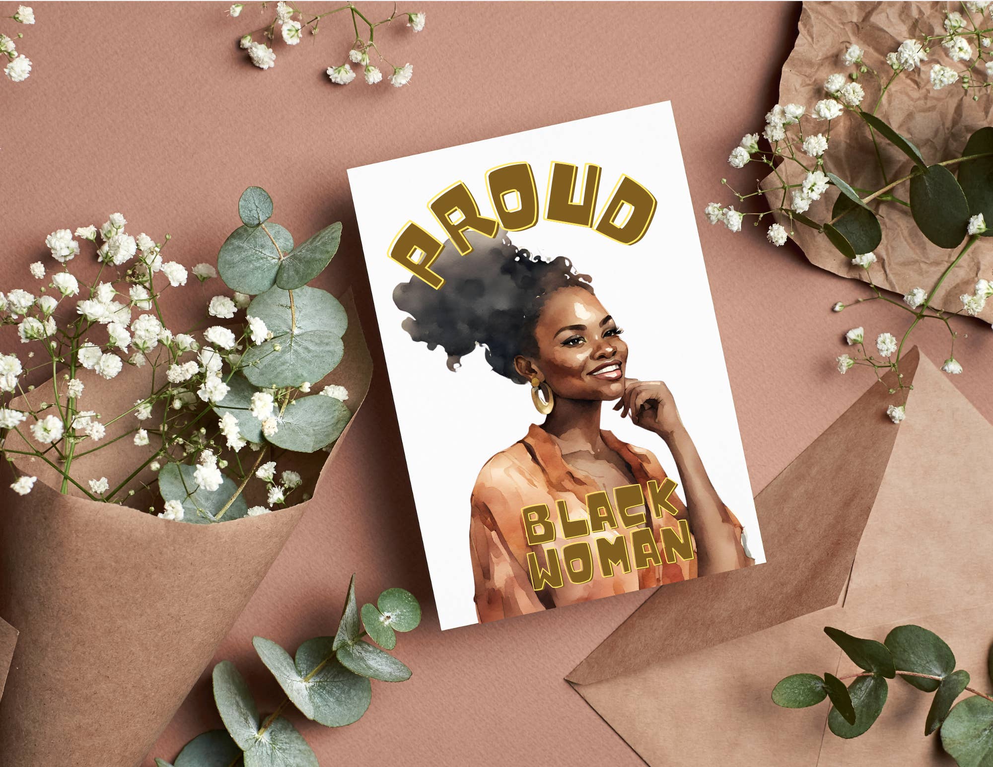 Self Care Tribe - Wholesale Everyday Greeting Card - Proud Black Woman Greeting Card
