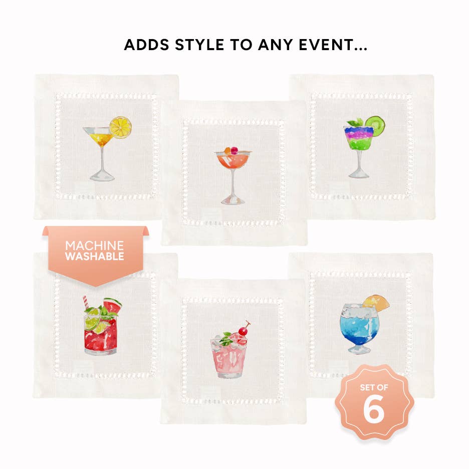 Jolitee – wholesale Dinner & cloth napkin – Cocktail Hemstitch Napkins5