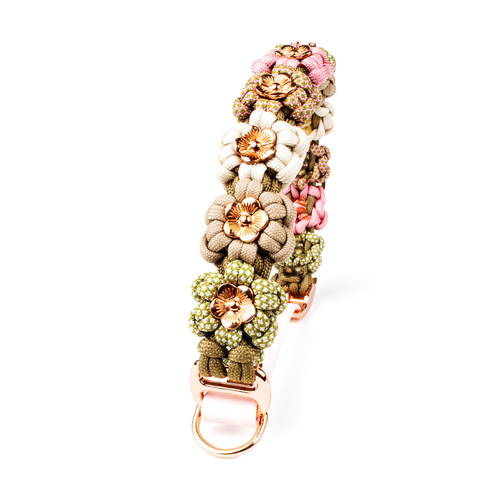 Tierluxe - Wholesale Pet Collar - Dog - Dog Collar Animal Luxury Flowers Paracord4