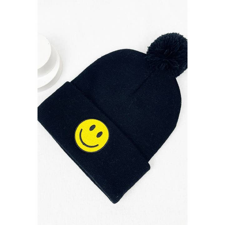 Smiley Face Beanie with Pompom and other Purchase Wholesale smiley face beanie. Free Returns & Net 60 Terms on Faire trending on Faire.