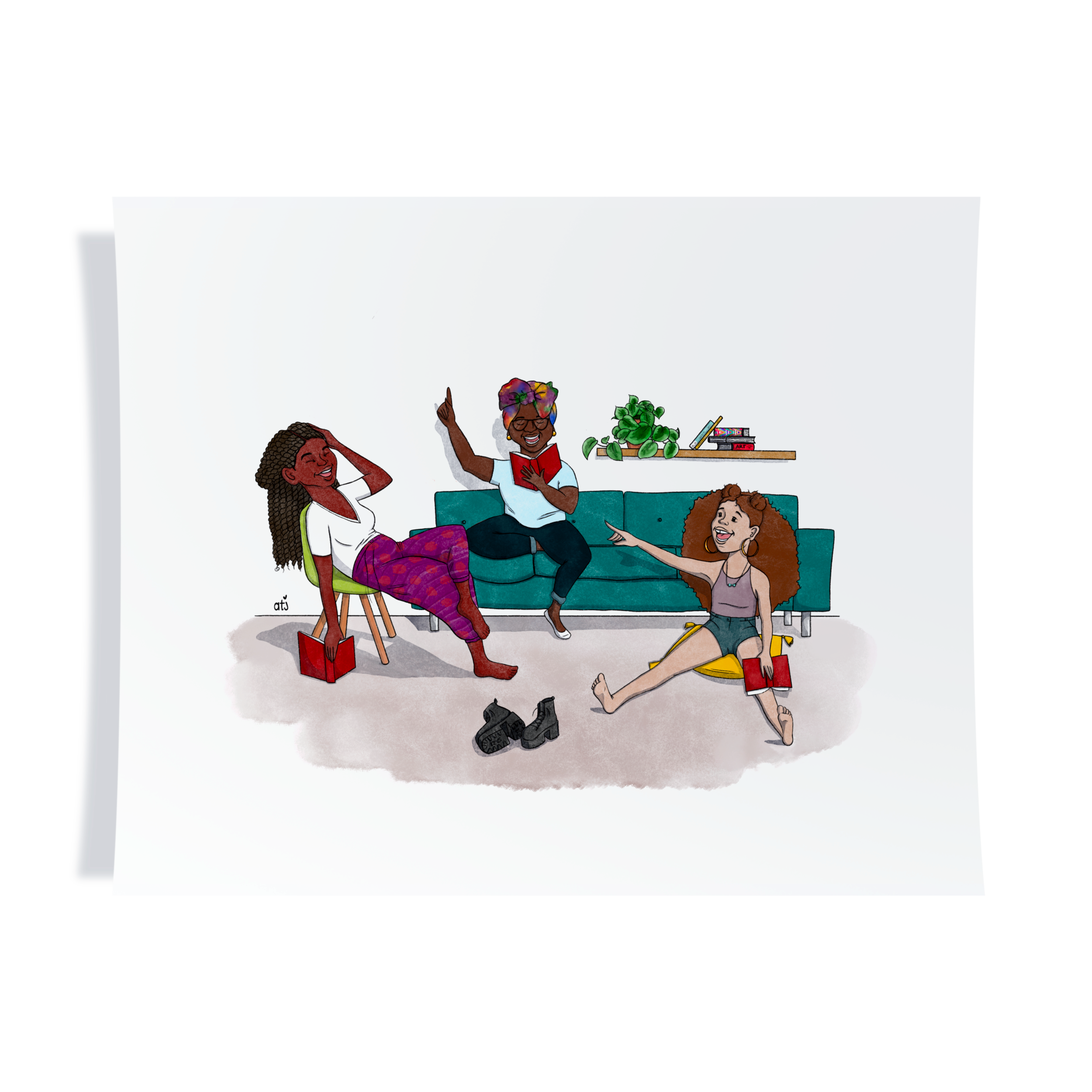 Ashytj Creates LLC - Wholesale Art Print - Black Womxn Read (Wholesale)0