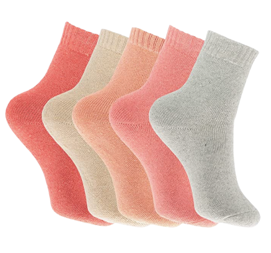 My Wholesale Warehouse - Wholesale Socks - Women's - Generise Pack of 5 Pairs Ladies Thick Wooly Socks25