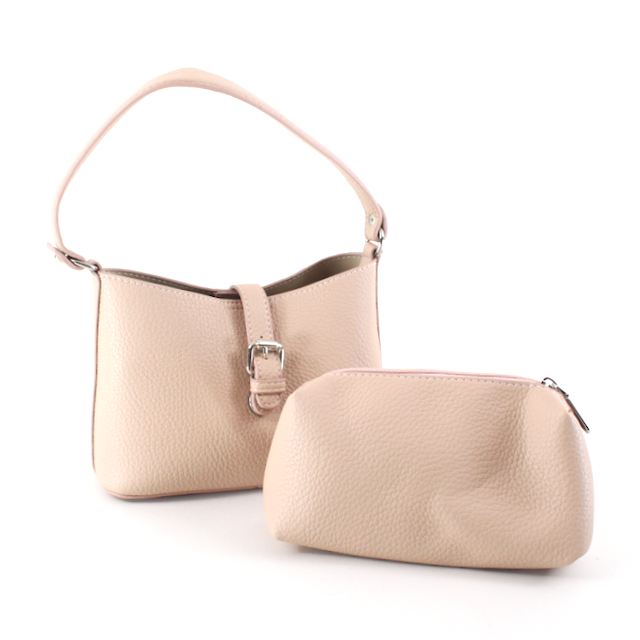 Pretty Persuasions - Wholesale Shoulder Bag - Women's - P25025 Small Microfiber Leather Purse w/Cosmetic Pouch5