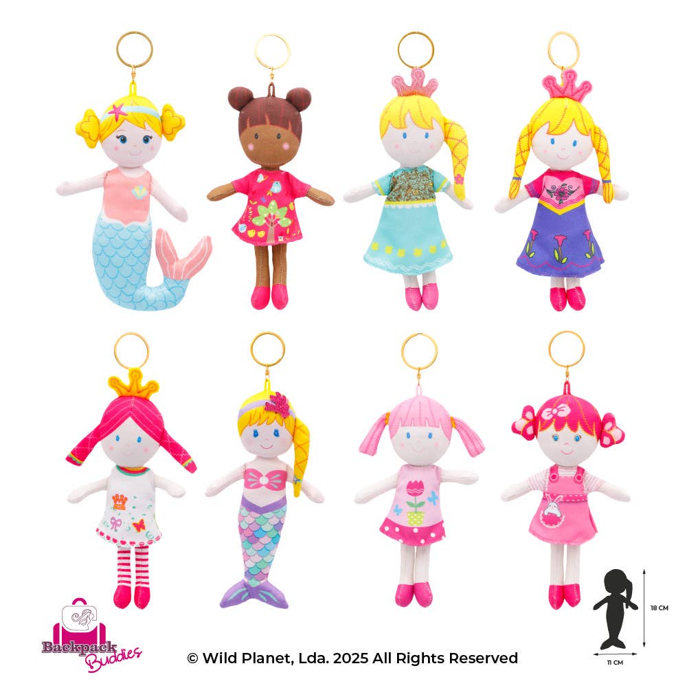 Wild Planet - Wholesale Keychain - Kids - Display with 32 Assorted Pieces Backpack Buddies 9