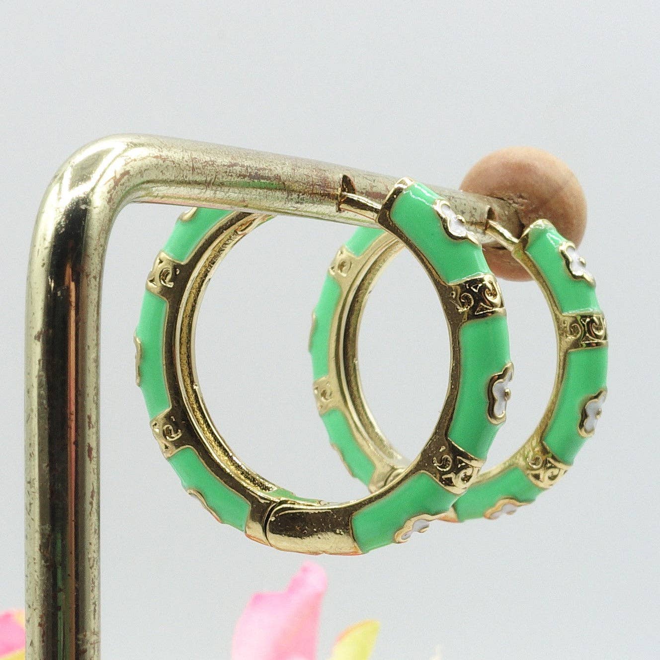 Daemon srls - Wholesale Dangle Earrings - AZALEA - ACCIAIO INOSSIDABILE orecchini a cerchio smaltati11