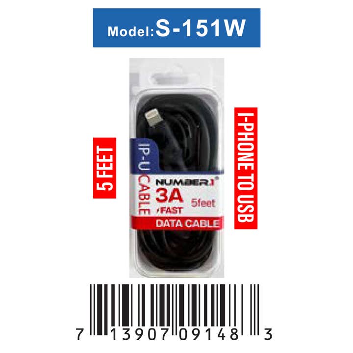 7 Star - Vendita all'ingrosso Cavo di ricarica - Cellulare Cavi e Spine Misti con Display 106 pz Articolo#YJZ-14