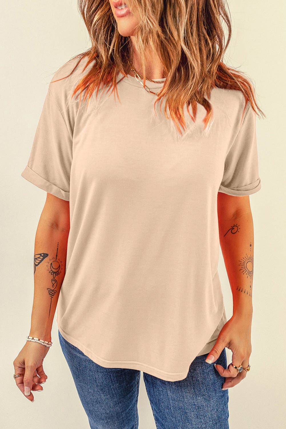 PRETTY BASH - Wholesale T-Shirt - Women's - Solid Short Sleeve Crew Neck Tee36