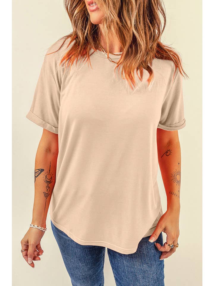 PRETTY BASH - Wholesale T-Shirt - Women's - Solid Short Sleeve Crew Neck Tee36
