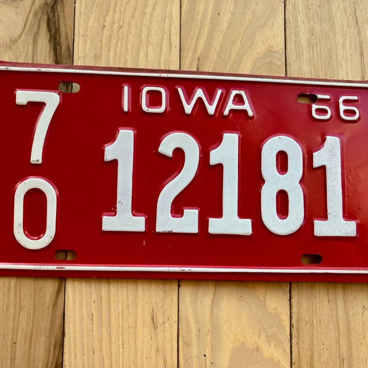 1966 Iowa License Plate for wholesale by RusticPlates