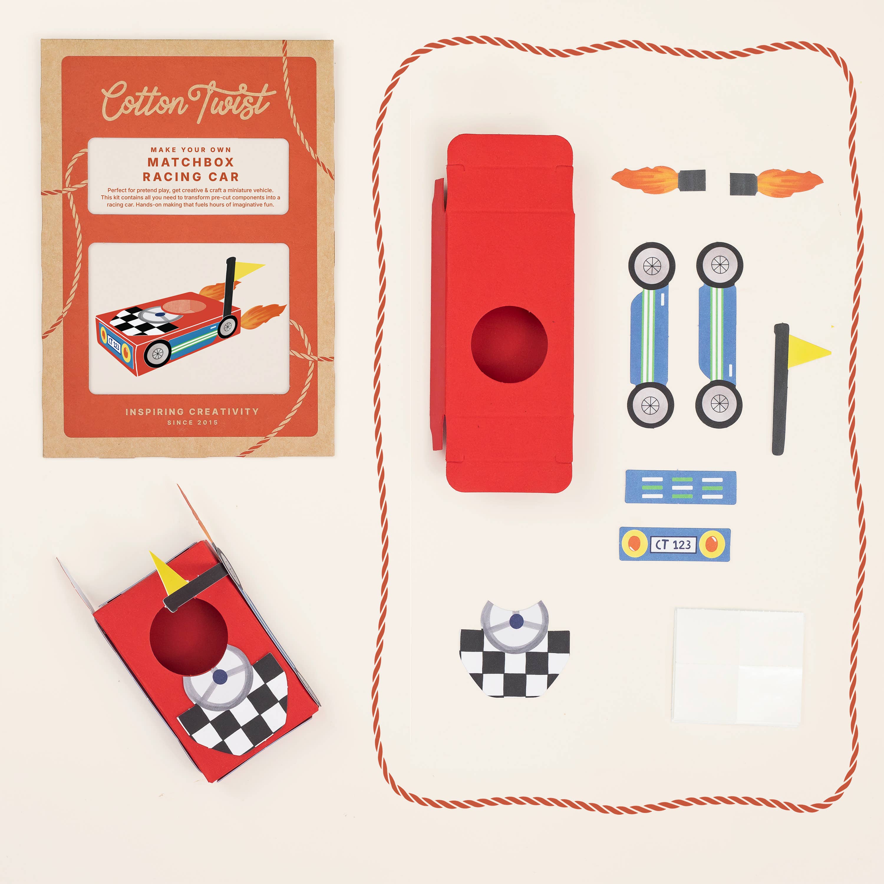 Cotton Twist (WE PREPAY ALL US DUTIES) – wholesale DIY craft kit – Child – Make Your Own Matchbox Racing Car3