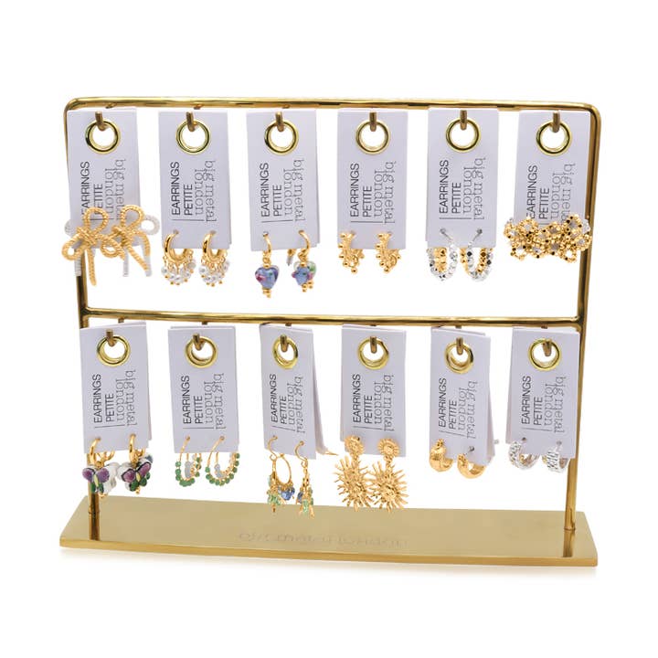 Conjunto de brincos de novidade com expositor por atacado de Big Metal London
