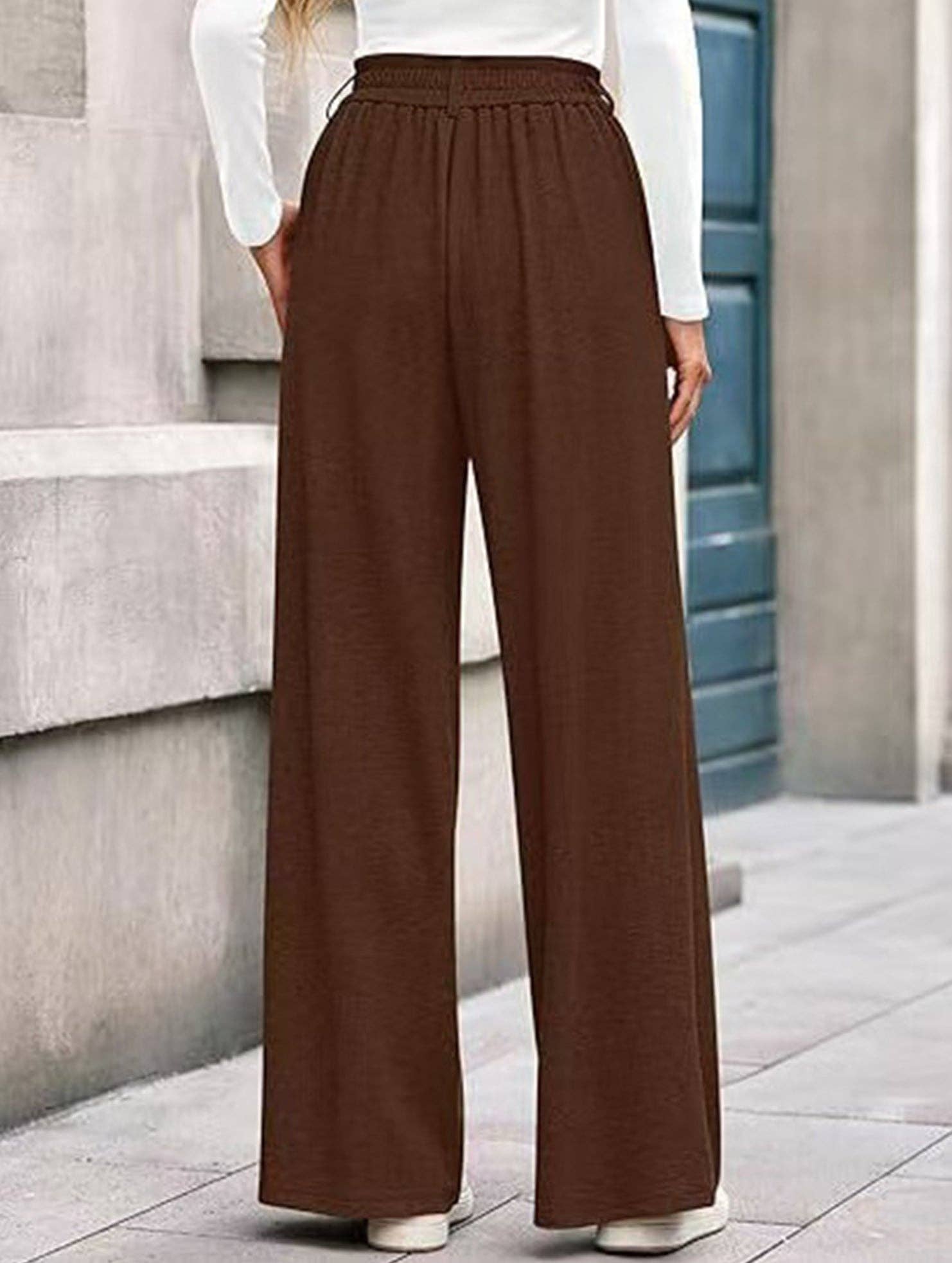 Lovenne - Wholesale Pants - Women's - Versatile solid color straight wide-leg pants24