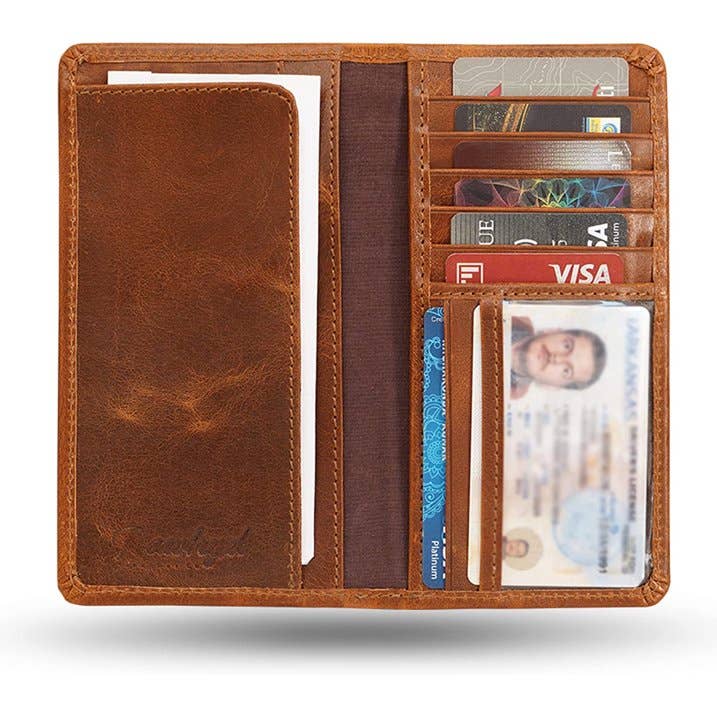 RAWHYD Leather Co. - Wholesale Wallet - Men's - RAWHYD Leather American Flag Wallet for Men | Full-grain 6.75" x 3.5”