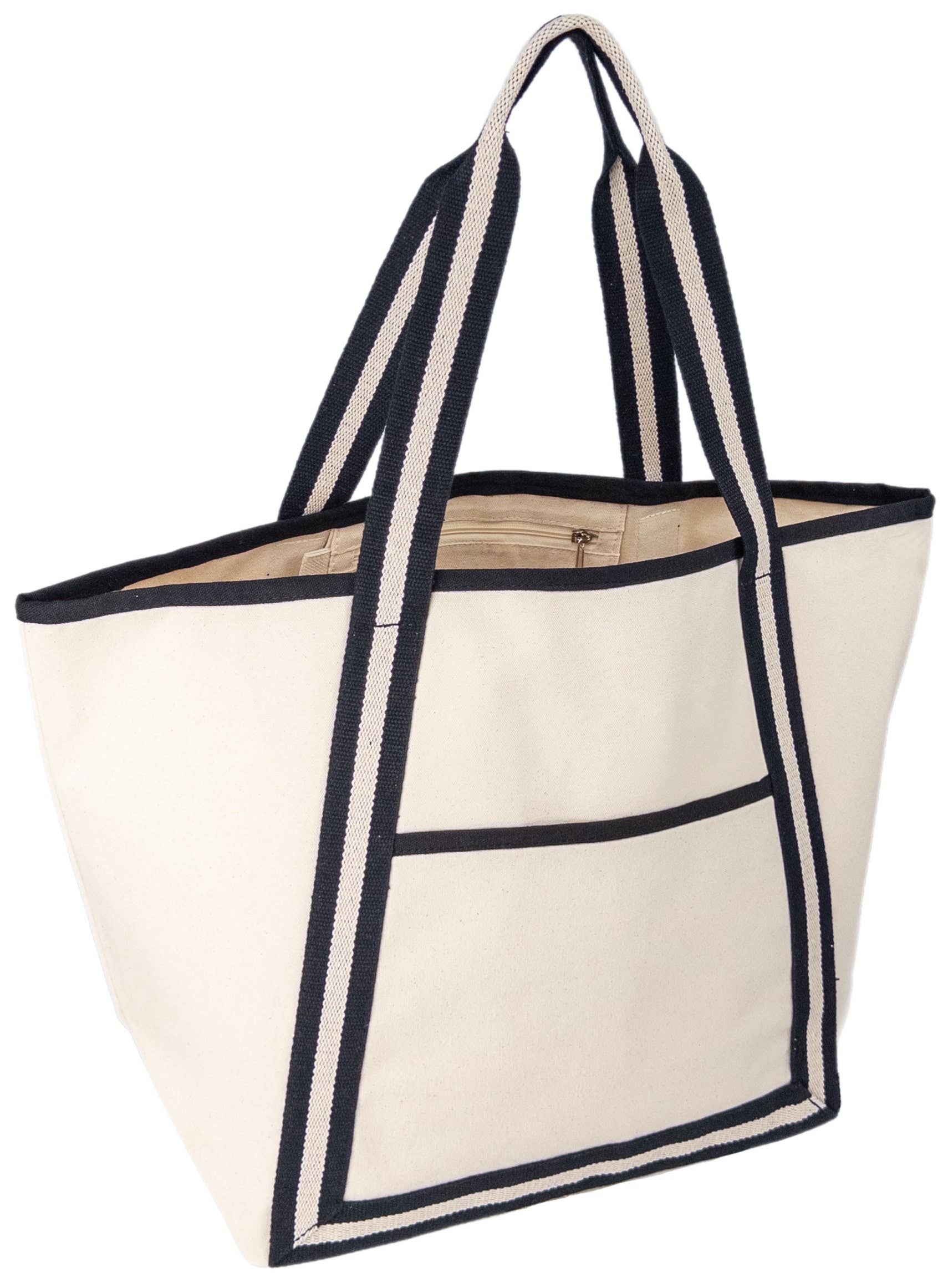 US Bags - Wholesale Tote Bag - Women's - Heavy Duty Seaside Canvas Boat Tote Bag | Beach Travel Daily2