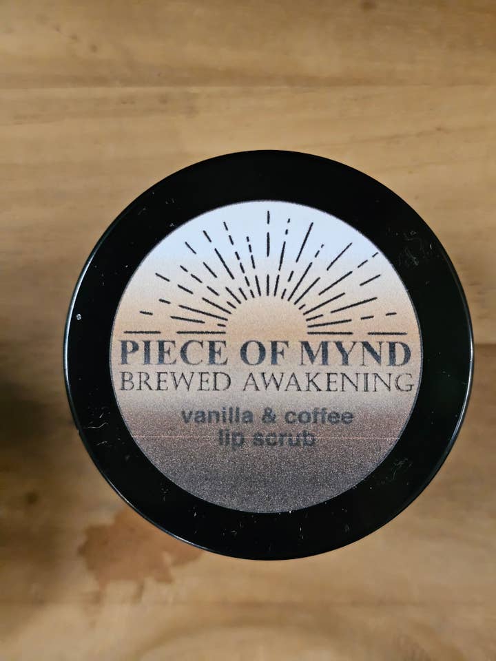 Brewed Awakening | Coffee Infused Lip Scrub | Coffee + Vanilla for wholesale by Piece of Mynd