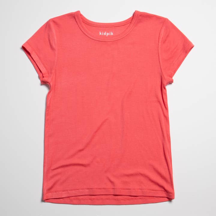 Maglietta a coste con girocollo per la vendita all'ingrosso da parte di Kidpik
