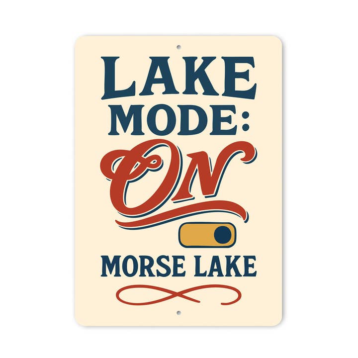 Modo Lago Activado Letrero Decorativo de Aluminio Morse Lake para venta al por mayor de Lizton Sign Shop, Inc