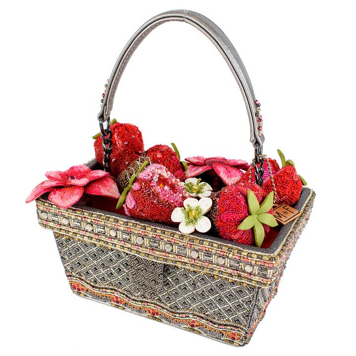 Mary Frances Accessories - Venta al por mayor Bolso con asas - Mujer - Bolso Cesta de Fresas con Asa Superior y Cuentas Berry Beautiful7
