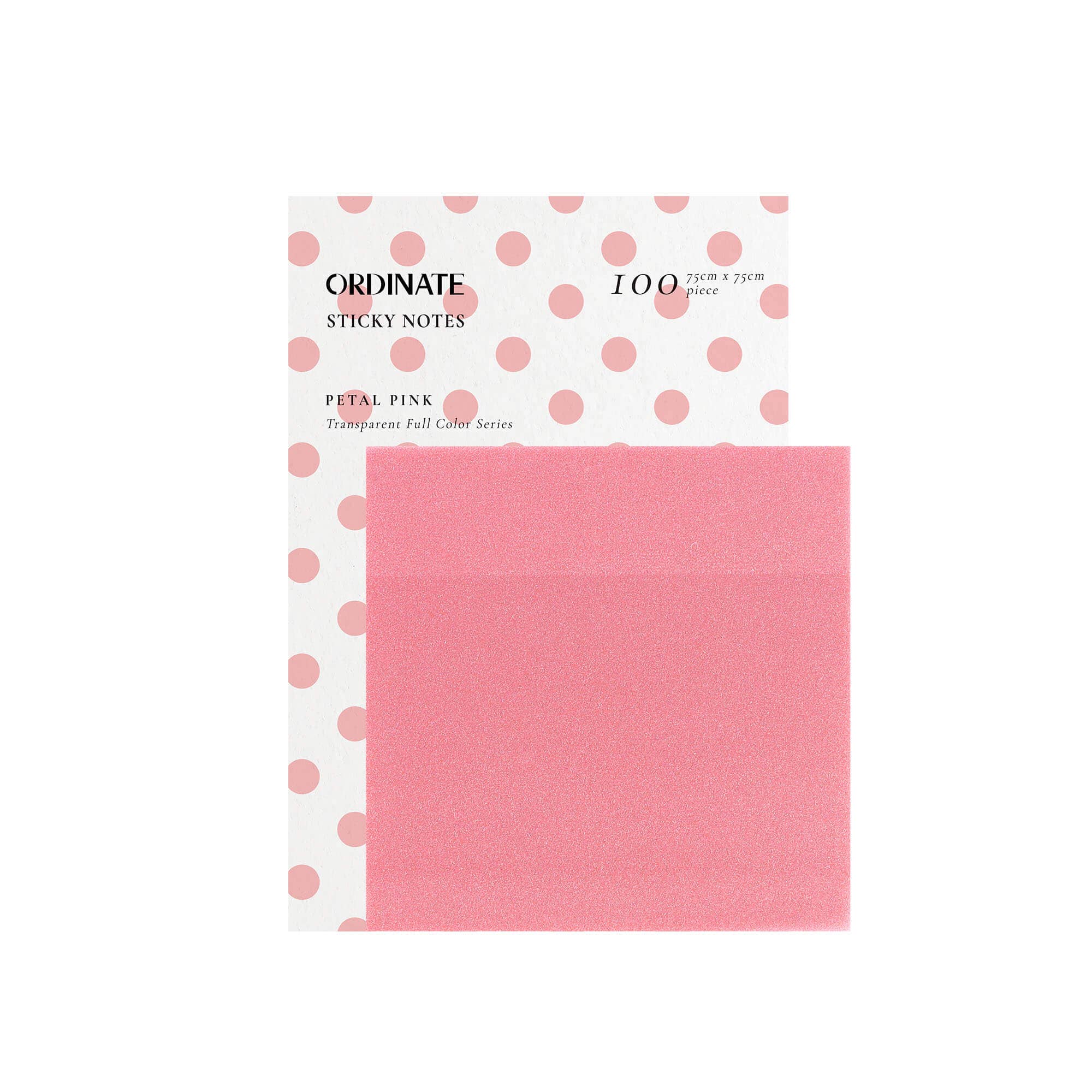 Ordinate - Wholesale Sticky Notes - Petal Pink | Clear Transparent Sticky Notes1