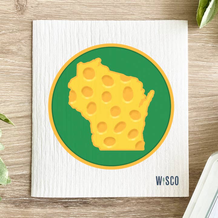 Wisco Cheese - Zweeds vaatdoekje voor wholesale door Lissi Designs