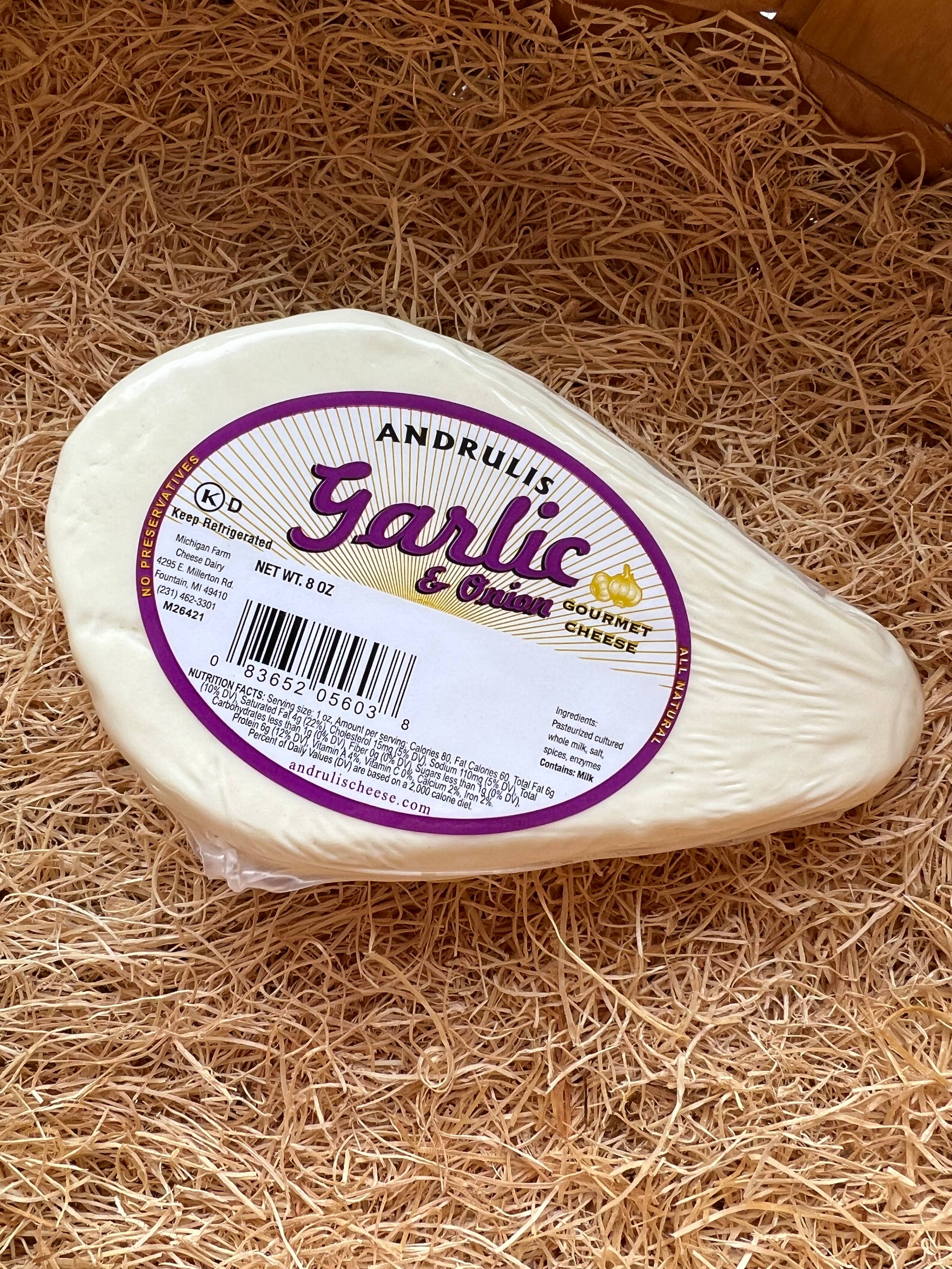 Andrulis - Wholesale Cheese - Andrulis Farmers Cheese Garlic & Onion1