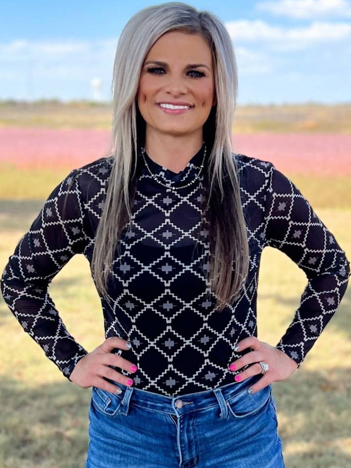Sterling Kreek - Wholesale Blouse - Women's - Country Nights Mesh Top