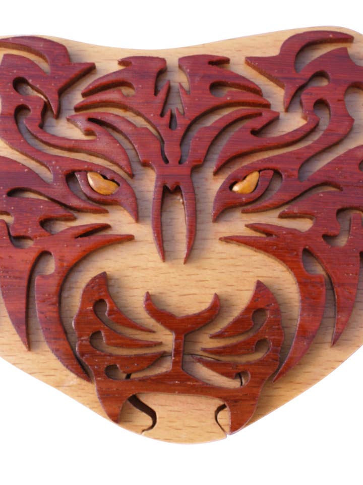 Caja Rompecabezas Red Tiger... Caja para anillos con compartimento para venta al por mayor de jelly roll box