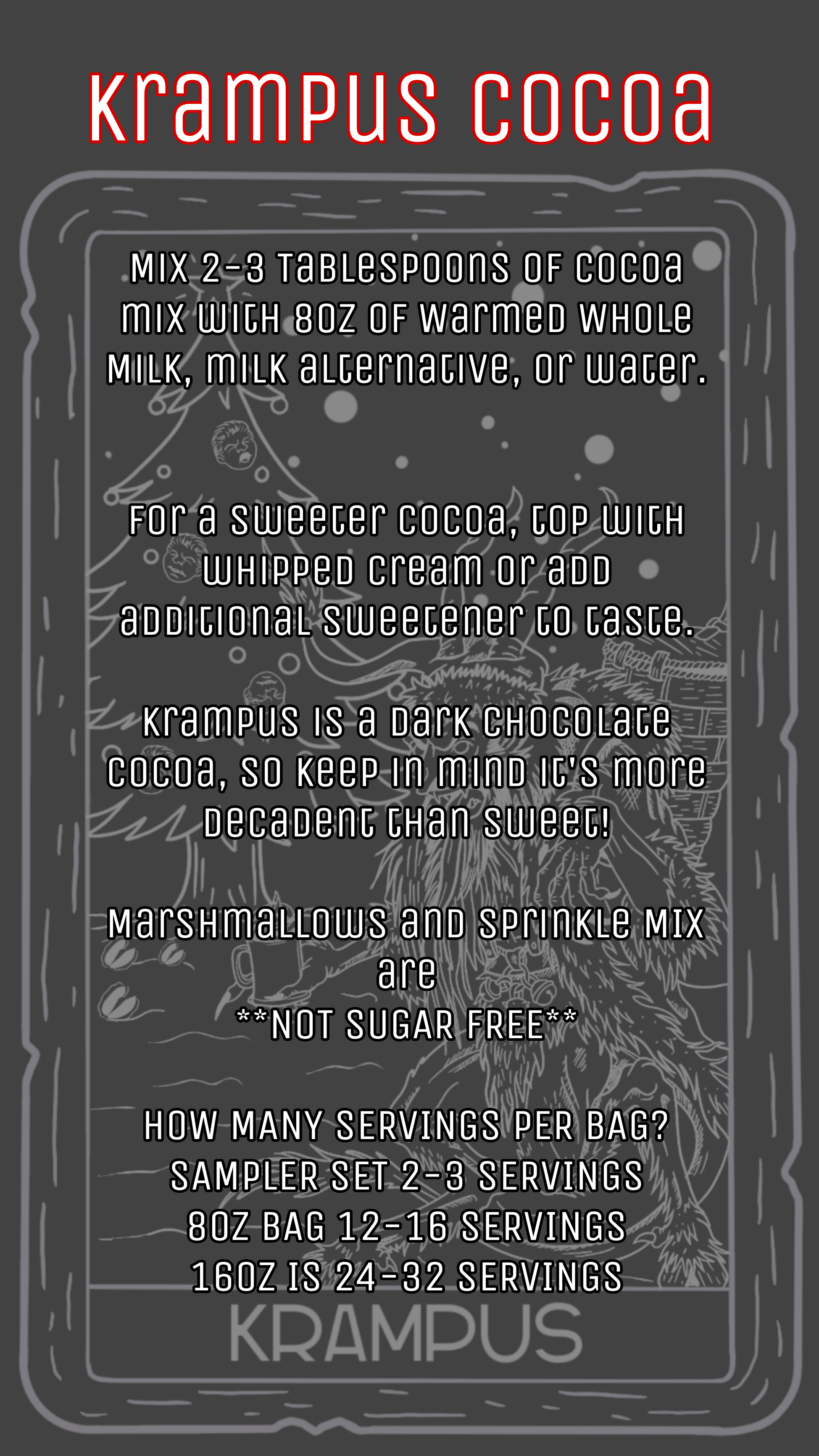 Occult Herbs and Tonics - Wholesale Hot Cocoa Mix/Kit - Krampus Cocoa3