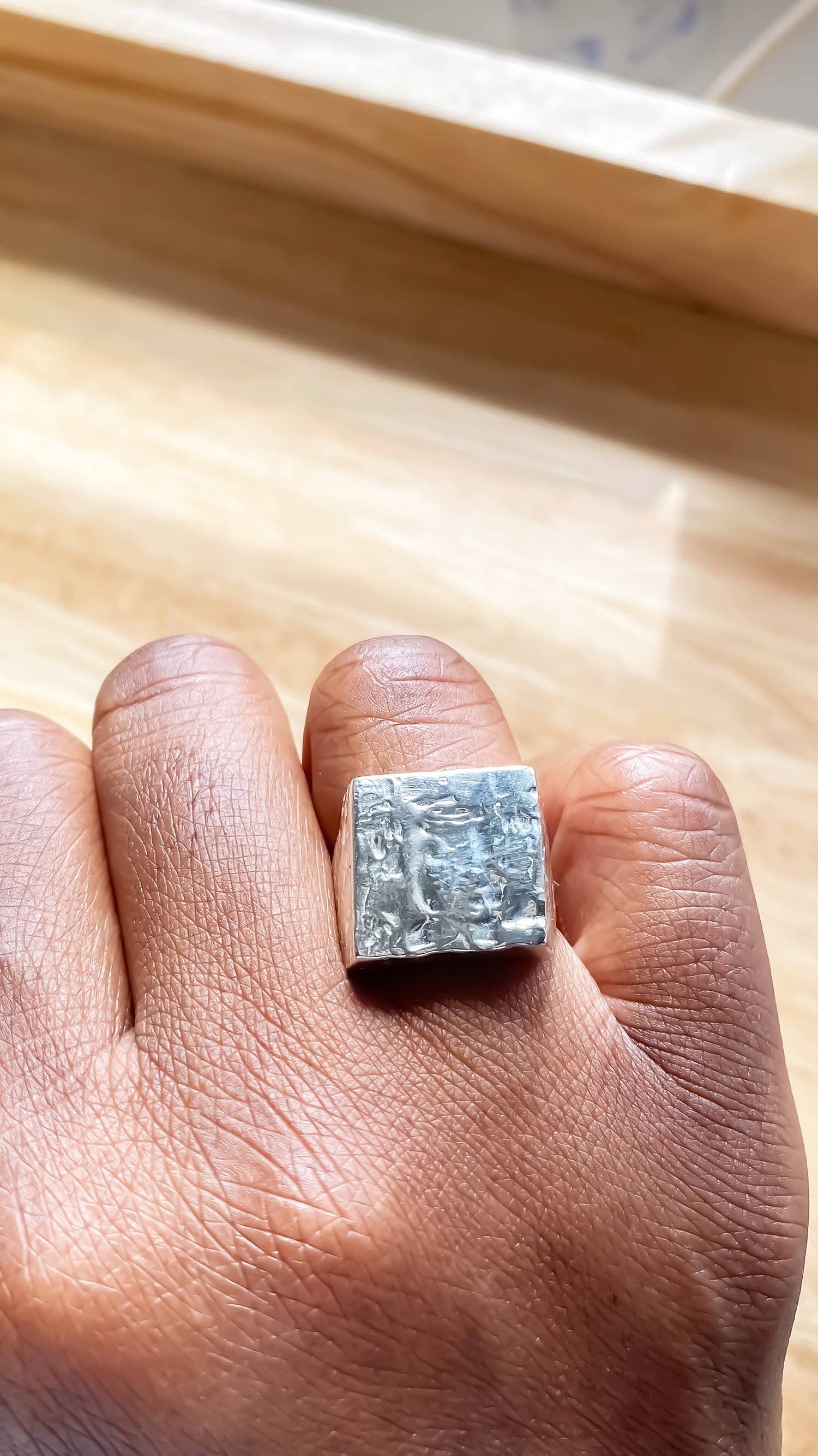 MOCA Jewellery - Wholesale Signet Ring - Textured Signet Ring13