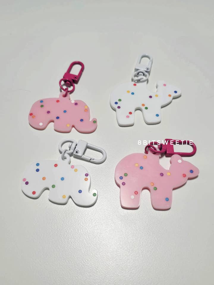 Circus Animal Cracker Cookie Acrylic Keychain for wholesale by 8bitsweetie