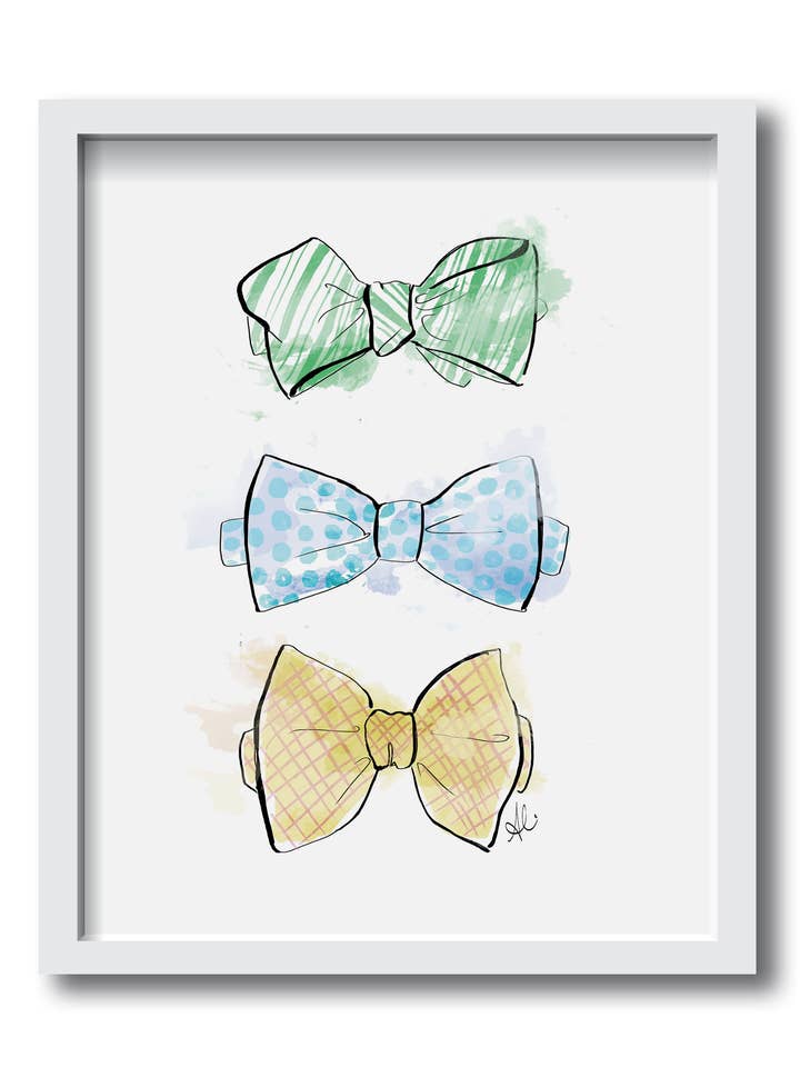 Leos Bow Slips Kunst Print for engroshandel hos Alison Gordon Studio