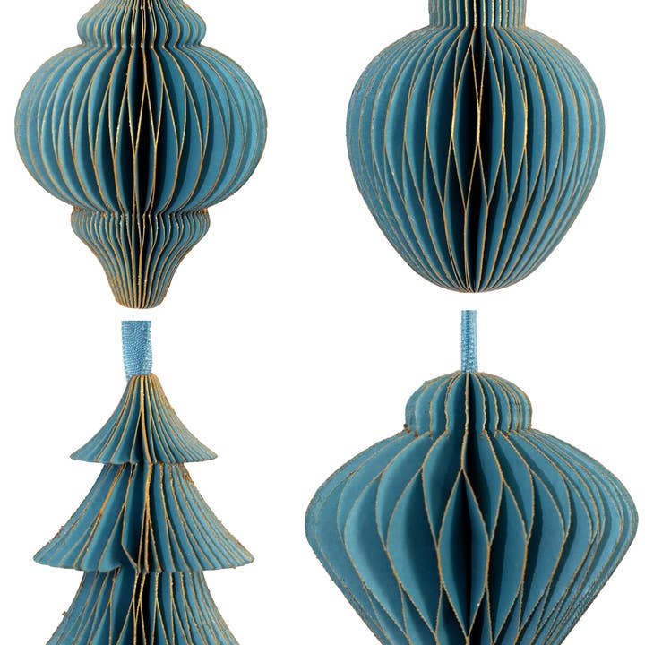 Vatican Homes - Wholesale Ornament Set - 4 Colors Easy Fold And Unfold Paper Christmas Ornaments3