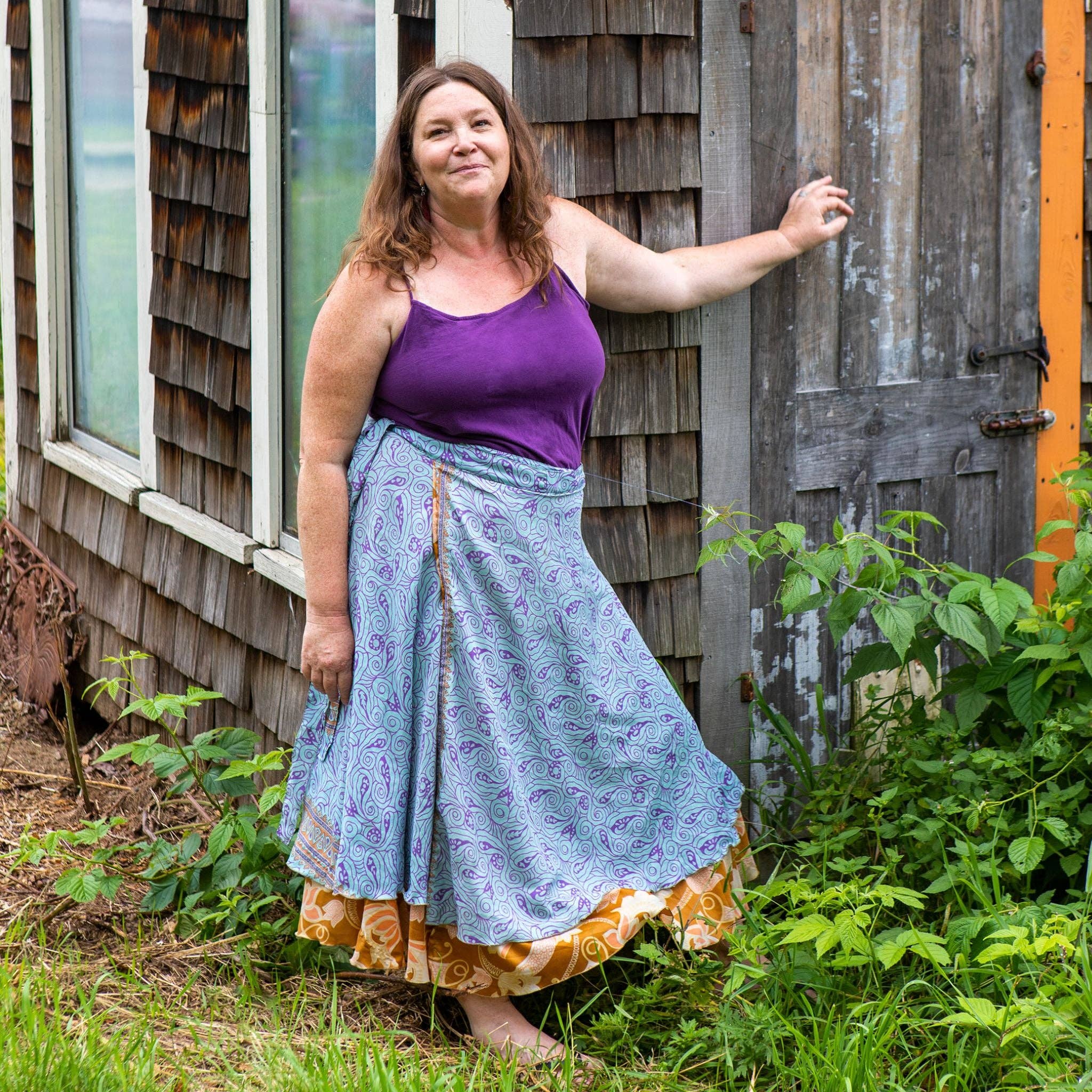 Darn Good Yarn - Wholesale Skirt - Women's - Sari Wrap Skirt48