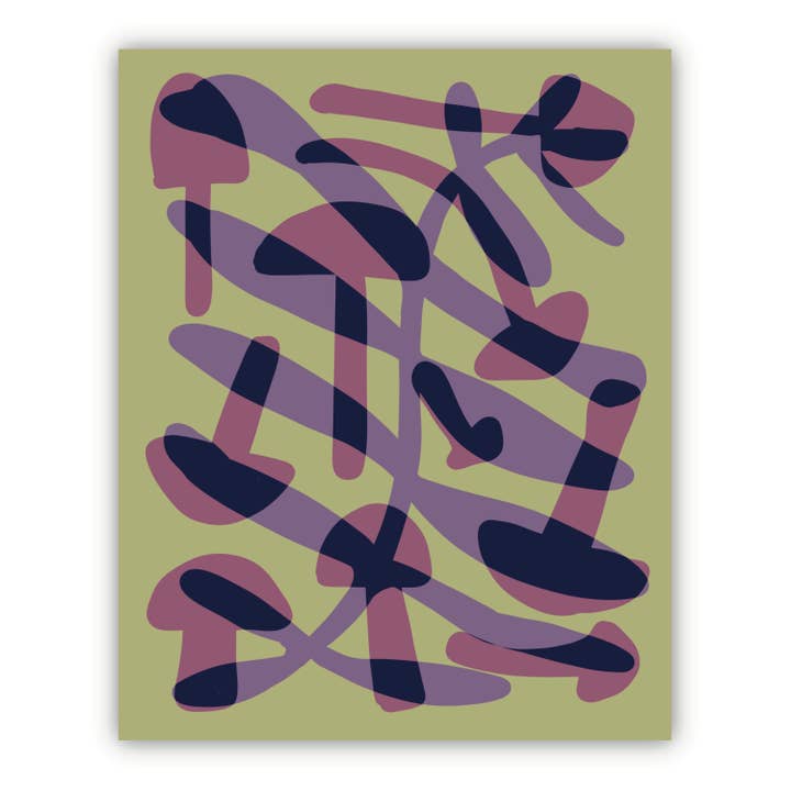 Print - Modern Mushroom for wholesale by Emmarose Heath Art