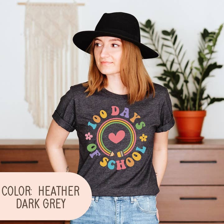 Camisas retro para maestros de 100 días de clases, felices 100 días de escuela, 100 días de clases para venta al por mayor de Solana Grace