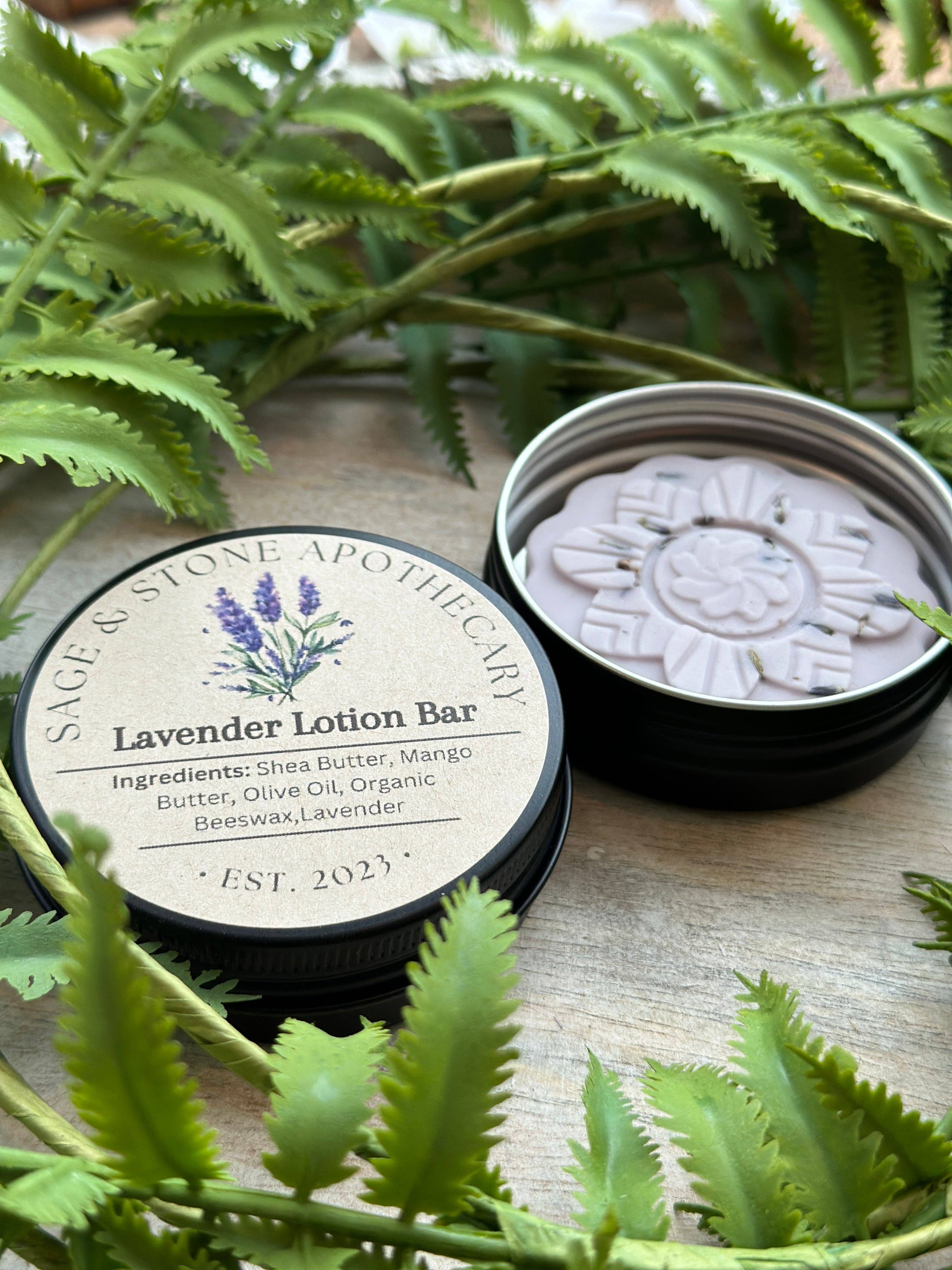 Sage & Stone Apothecary - Wholesale Solid Lotion - Lavender Lotion Bar1