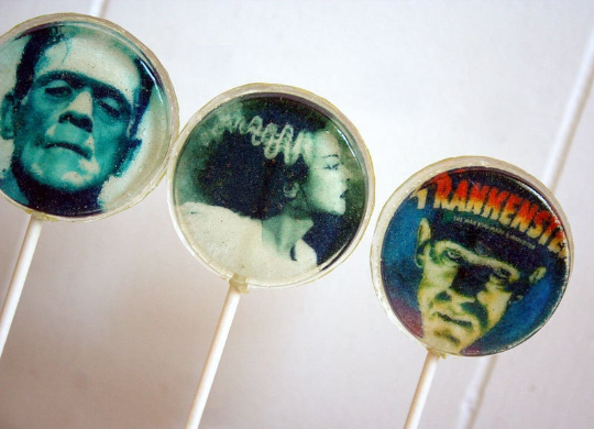 Homespun Parties - Wholesale Lollipop - Frankenstein Halloween Lollipops w/Various Images3