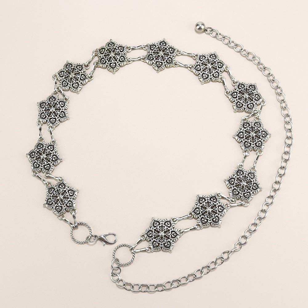 SALINA TRADING INC – Großhandel Gürtel – Damen – Metallkettengürtel mit Schmetterlings- und Herzdesign6