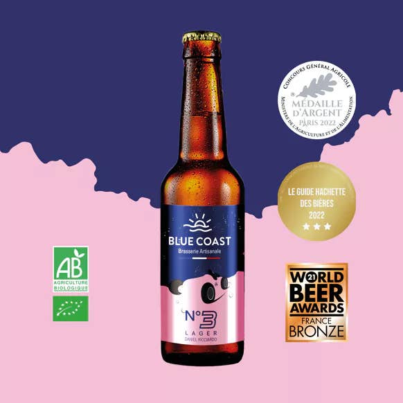 Craft Beer - Lager No.3 Daniel Ricciardo - ORGANIC - 33cl for wholesale by Blue Coast Brewing Company