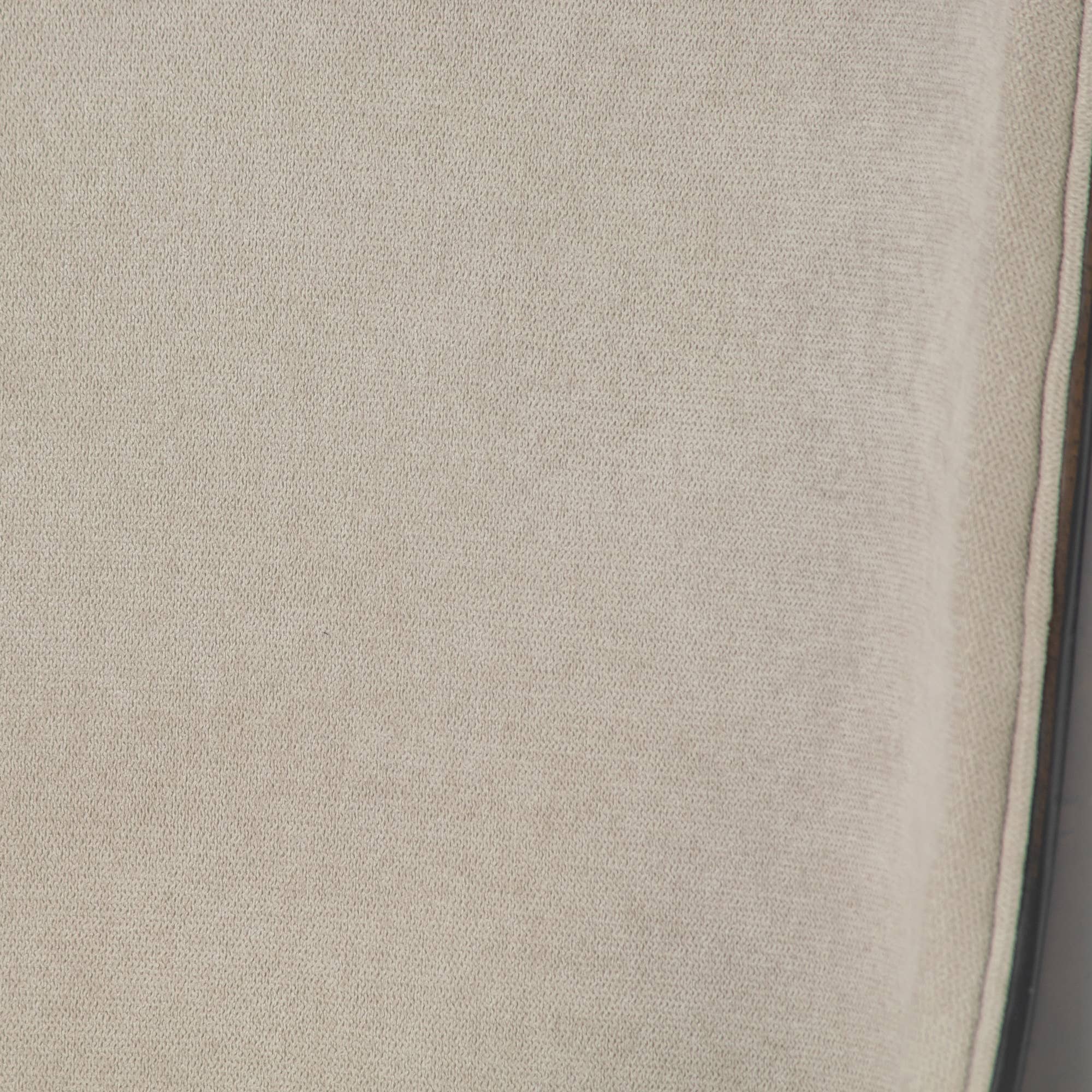 Glamour Home - Vente Chaises - Ensemble de 2 chaises en tissu beige Esmy avec dossier en bois courbé noyer9