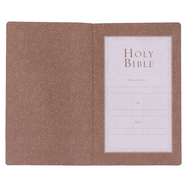 Christian Art Gifts - Wholesale Religion - KJV Bible Gift & Award Faux Leather, Tan3