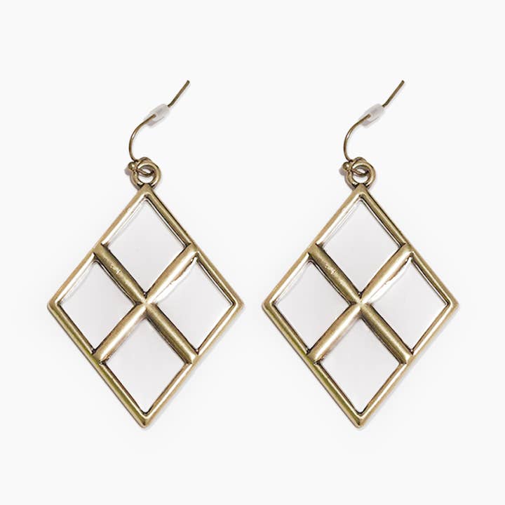 Orecchini in vetro colorato con diamanti per la vendita all'ingrosso da parte di sanctuaire