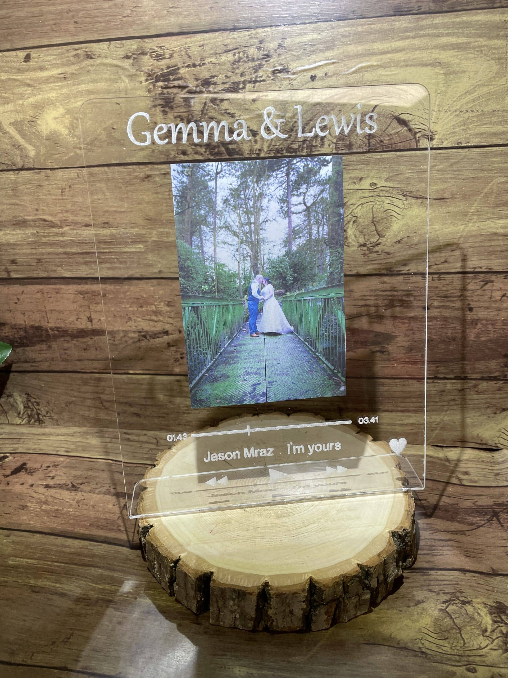 manchester laser cuts – wholesale Sign – Clear Acrylic Photo Soundtrack Memory Signs1