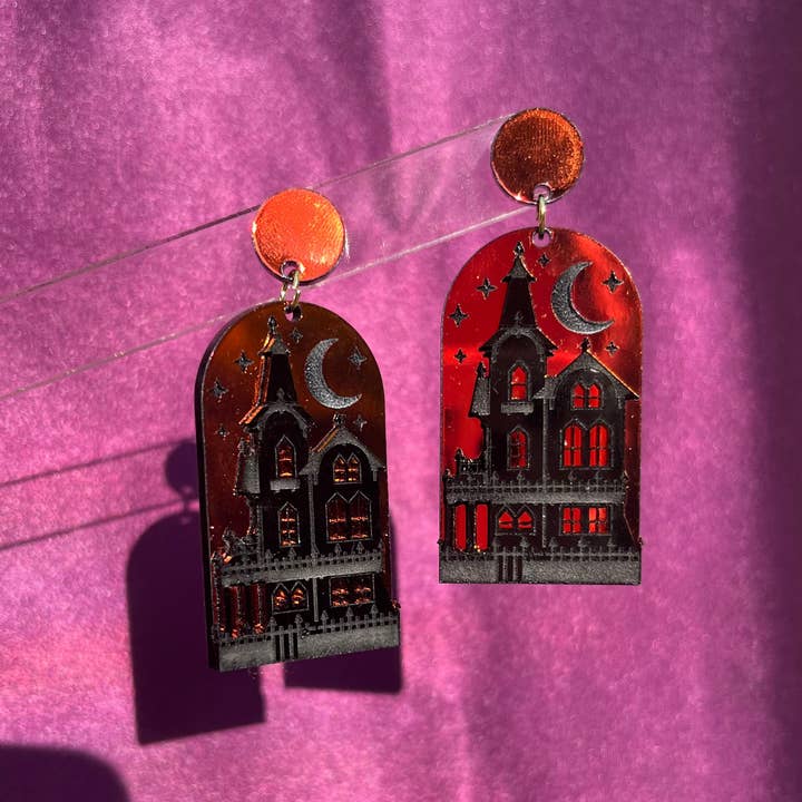 Studio Nena - Wholesale Dangle Earrings - Haunted House1