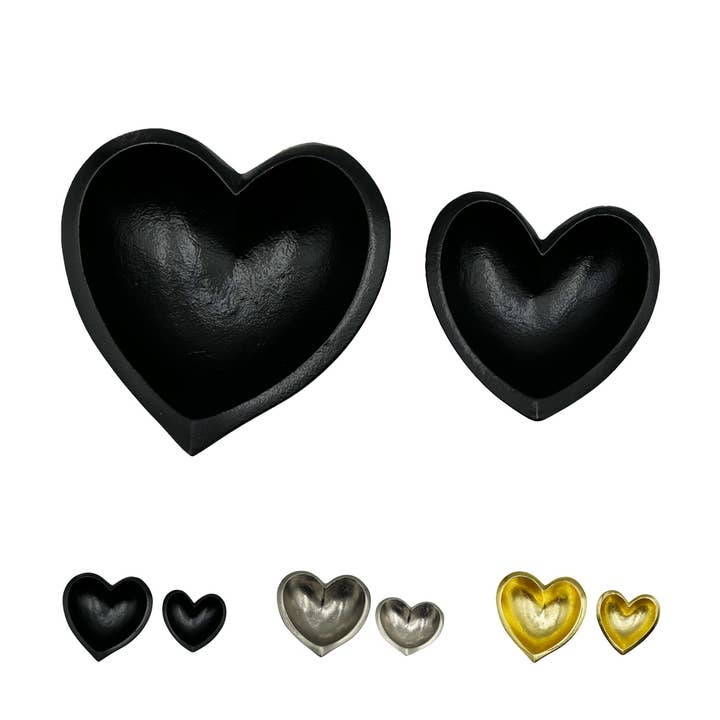 Schale aus Aluminium in Herzform, 2er-Set für den Großhandel von 2626 Designs