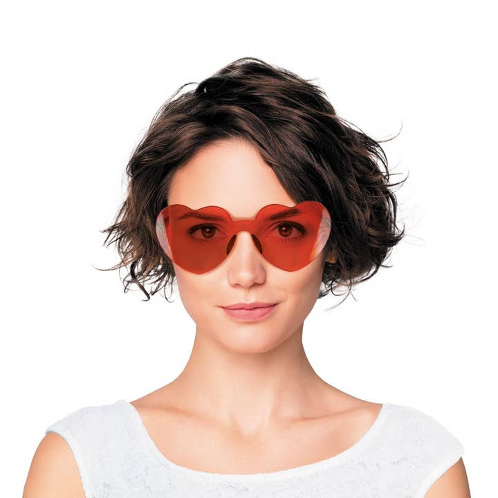 RED HEART FESTIVAL GLASSES for wholesale by Party Pro